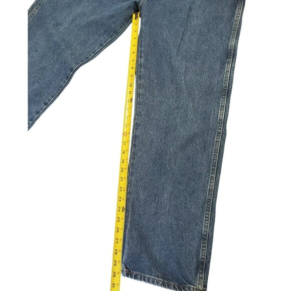 Men's Wrangler Jeans Blue Denim Pants Vintage 38x30 Regular Fit Cowboy 96501DS - Picture 10 of 11